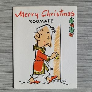 🎅🏼 RARE 1940s Vintage Funny Naughty Christmas Card - Made by A Nova Laugh 🎅🏼